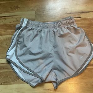 Nike Dri-Fit tan and white shorts size small